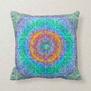 Psychedelic Pattern Throw Pillow