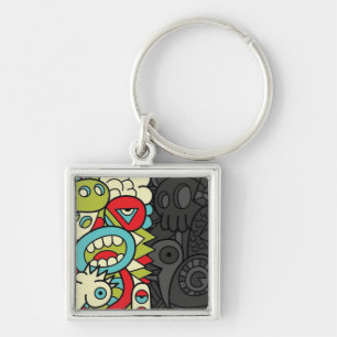 Psychedelic Patterns Keychain