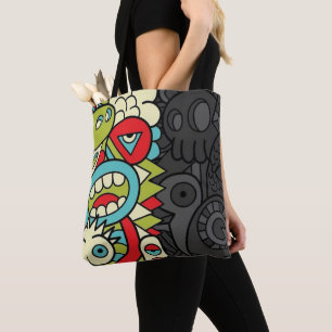 Psychedelic Patterns Tote Bag