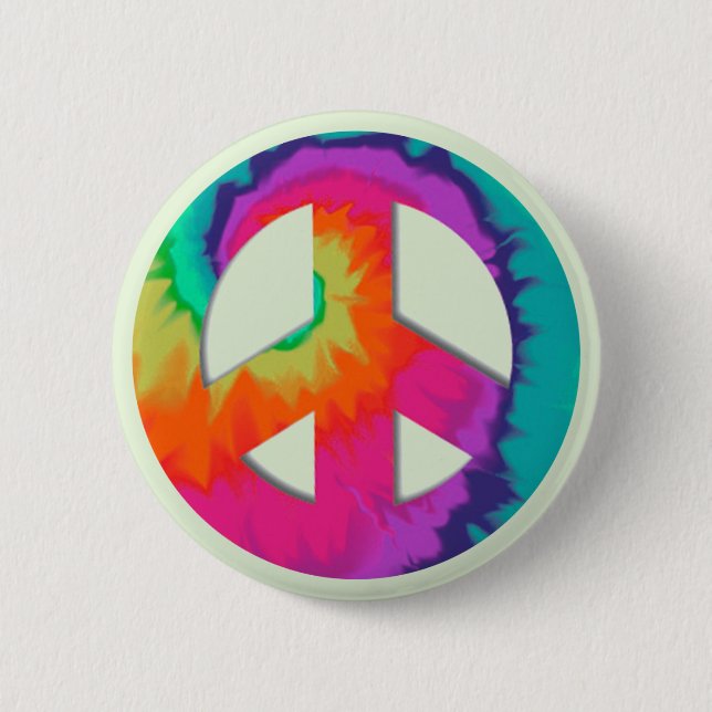 Psychedelic Peace 2 Inch Round Button (Front)