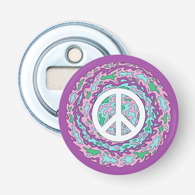 Psychedelic Peace Bottle Opener (Front)
