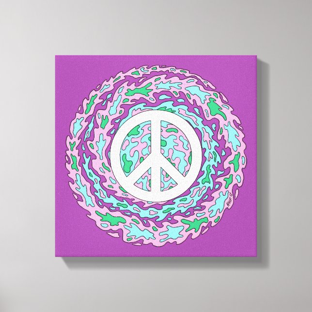 Psychedelic Peace Canvas Print (Front)