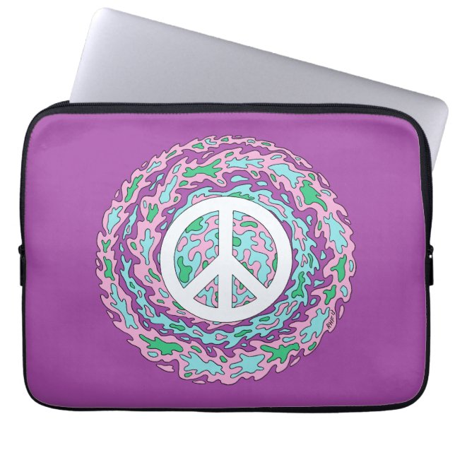 Psychedelic Peace Laptop Sleeve (Front)