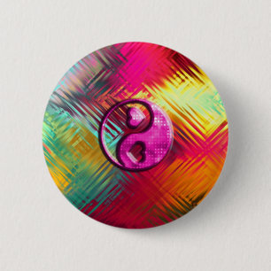 Psychedelic Peace Love Design 2 Inch Round Button