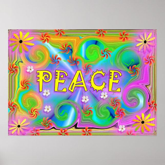 Psychedelic Peace Poster (Front)