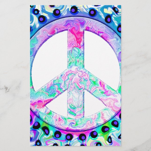 Psychedelic Peace Sign Abstract (Front)