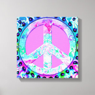 Psychedelic Peace Sign Abstract Art