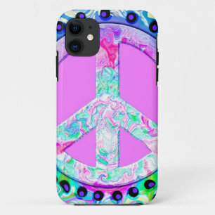 Psychedelic Peace Sign Abstract iPhone 11 Case