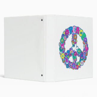 Psychedelic Peace Sign Binder