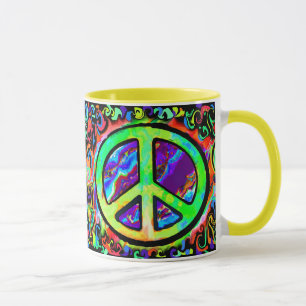 Psychedelic Peace Sign Mug