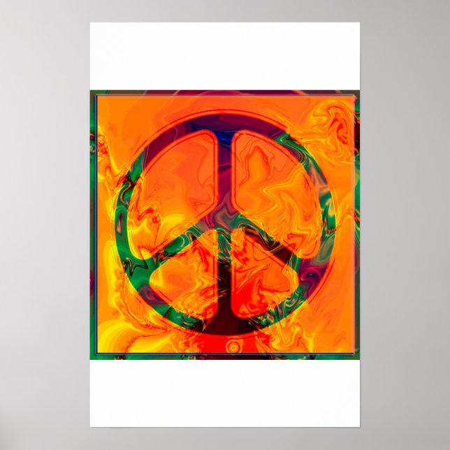 psychedelic peace sign poster (Front)