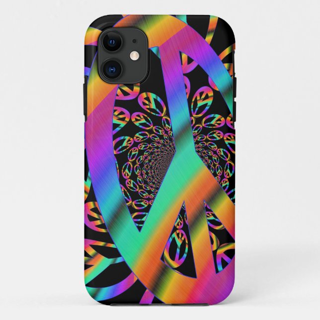Psychedelic Peace Signs Case-Mate iPhone Case (Back)