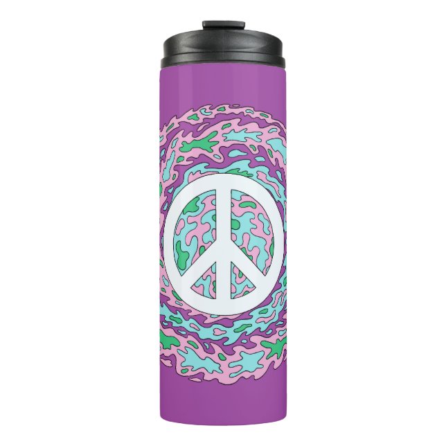 Psychedelic Peace Thermal Tumbler (Front)