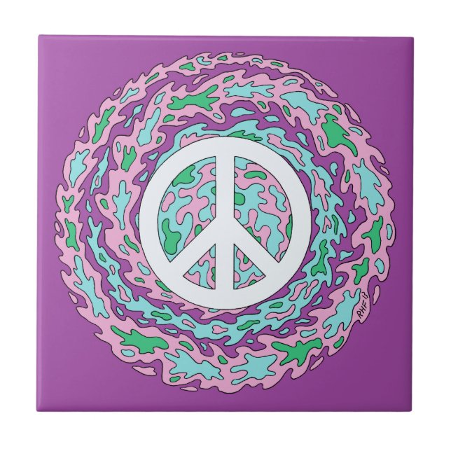 Psychedelic Peace Tile (Front)