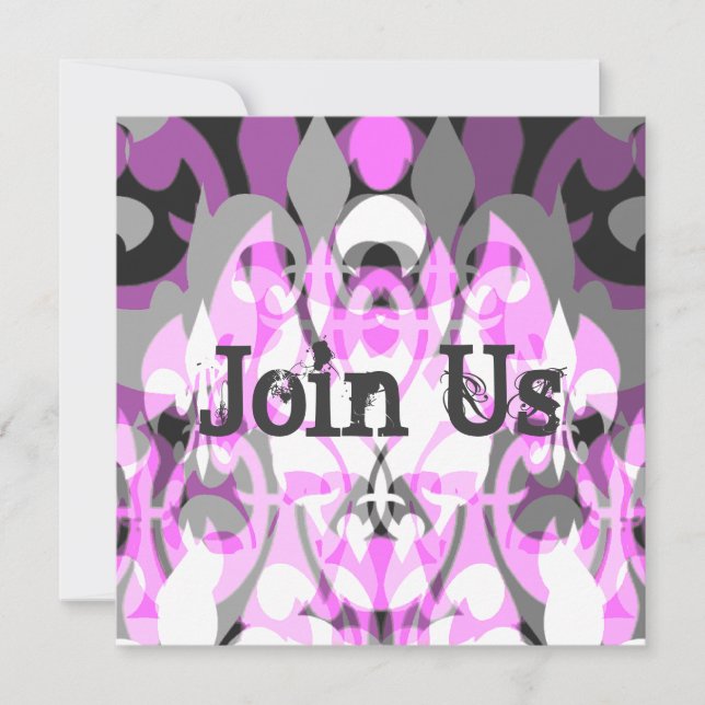 Psychedelic Pink Invitation (Front)