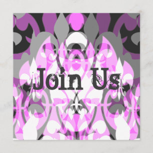 Psychedelic Pink Invitation