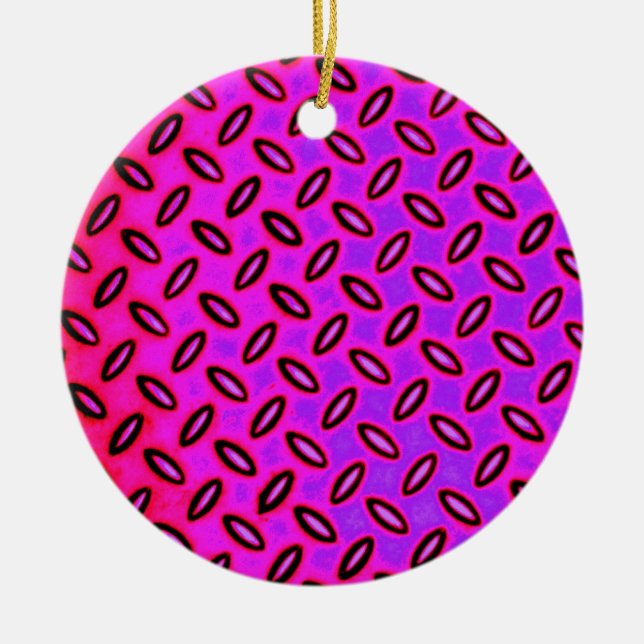 Psychedelic Pink Patterned Ornament (Front)