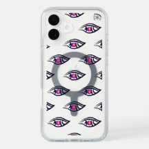 Psychedelic Pink Staring Eyes Halloween Speck Case