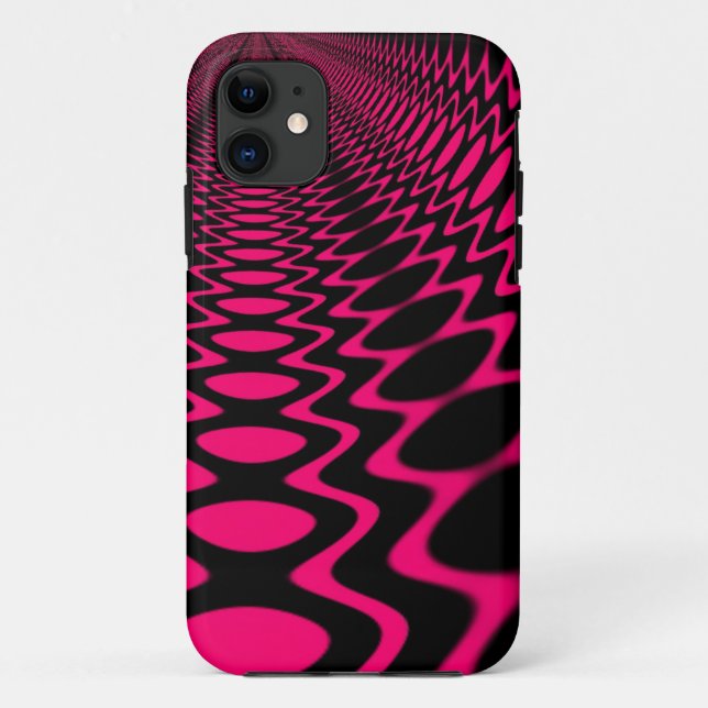 Psychedelic Pink Waves Case-Mate iPhone Case (Back)