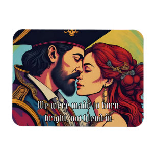 Psychedelic Pirate Couple – Bold Romance Magnet