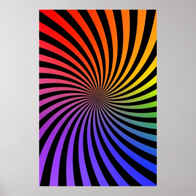Psychedelic Poster: Rainbow Spiral Poster (Front)