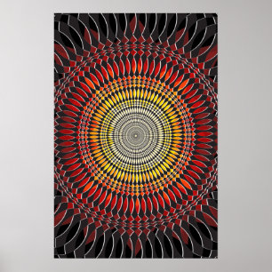 Psychedelic Poster: Vertigo Abstract: Explosion Poster