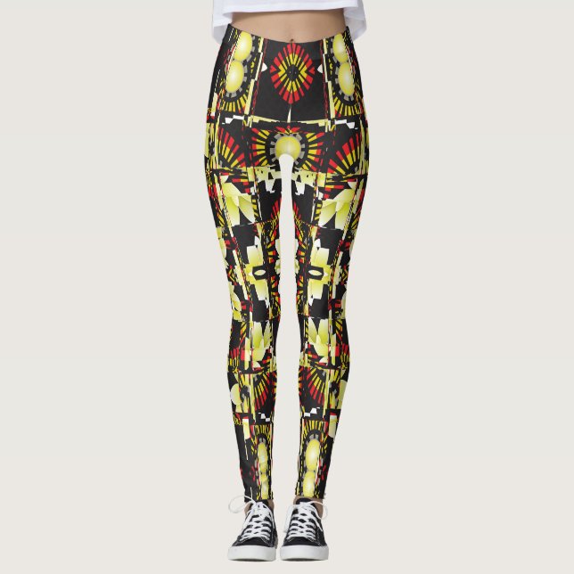 Psychedelic Pulse Leggings (Front)