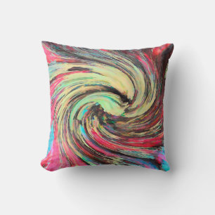 Psychedelic pumpkins abstract - pillow