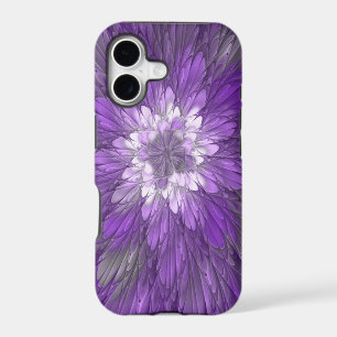 Psychedelic Purple Flower Abstract Fractal Art