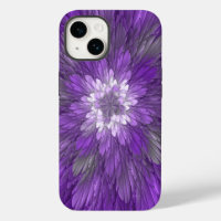 Psychedelic Purple Flower Abstract Fractal Art
