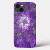 Psychedelic Purple Flower Abstract Fractal Art