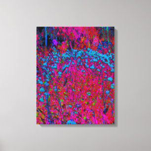 Psychedelic Purple Lily Flower Magenta Garden Canvas Print