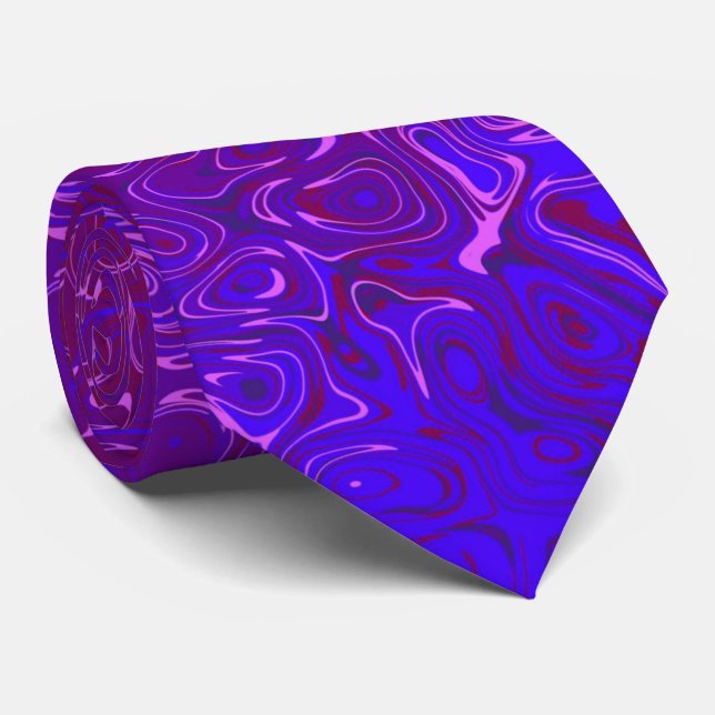 Psychedelic Purple Necktie Abstract (Rolled)