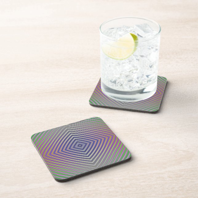 Psychedelic Pyramid Plan Coaster (Right Side)