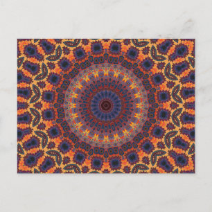 Psychedelic Radial Pattern: Postcard