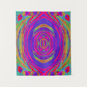Psychedelic Radial Pattern Tapestry
