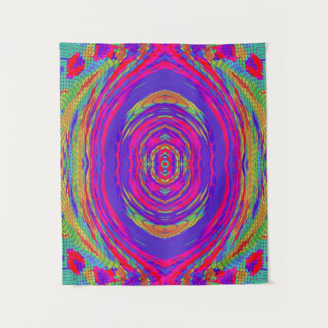 Psychedelic Radial Pattern Tapestry (Front)