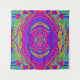 Psychedelic Radial Pattern Tapestry