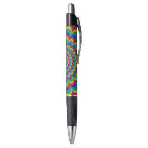 Psychedelic rainbow abstract design pen