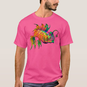 Psychedelic Rainbow Anglerfish  Angler Fish  Deep  T-Shirt