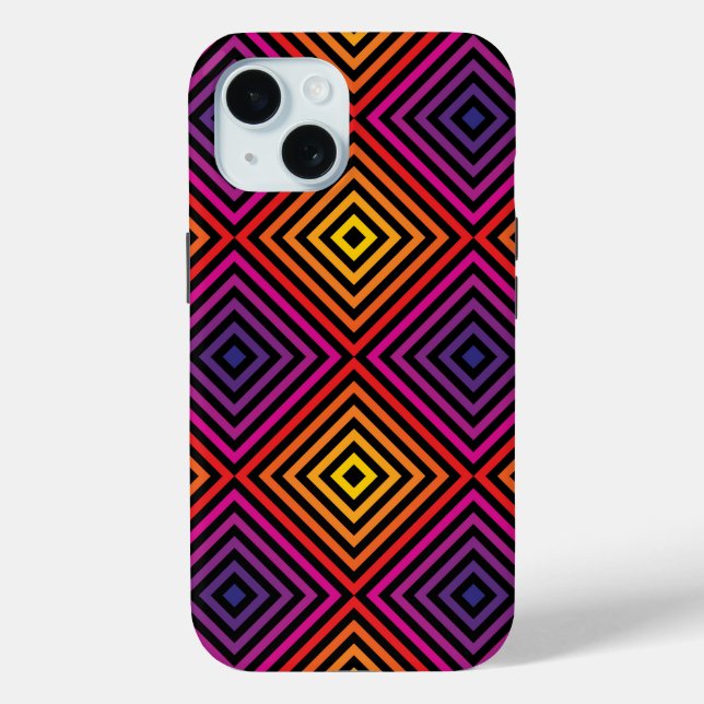 Psychedelic Rainbow Chevron Pattern Case-Mate iPhone Case (Back)