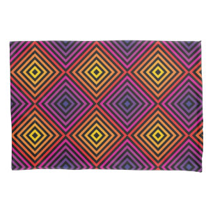 Psychedelic Rainbow Chevron Pattern Pillowcase