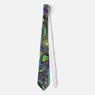 Psychedelic rainbow colour necktie