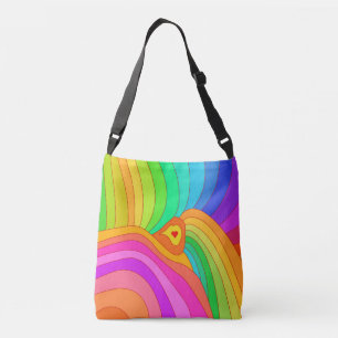 Psychedelic Rainbow Crossbody Bag