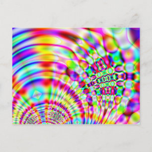 Psychedelic Rainbow Hippy Sunrise Postcard