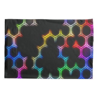 Psychedelic Rainbow Hive Fractal Pattern Pillowcase