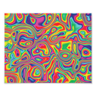 Psychedelic Rainbow Oil Pattern Photo Print