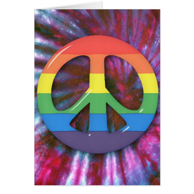 Psychedelic RainBow Peace Symbol (Front)