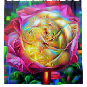 Psychedelic Rainbow Rose