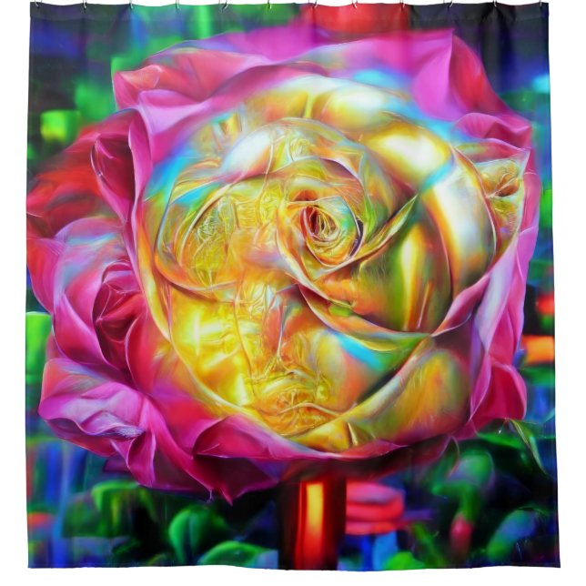 Psychedelic Rainbow Rose (Front)